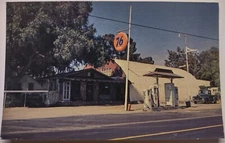 Vintage Barrett Cafe Dulzura California Chrome Postcard Barrett Junction 76 Gas