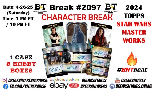 BOSS NASS 2024 Topps Star Wars Masterwork CASE 8 BOX Break #2097