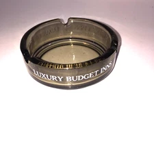Vintage Luxury Budget Inns Smokey Colored Glass Ashtray