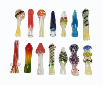 LOT OF 25 OXYGEN 3'' GLASS CHILLUM PIPE ASSORTED TOBACCO SMOKING