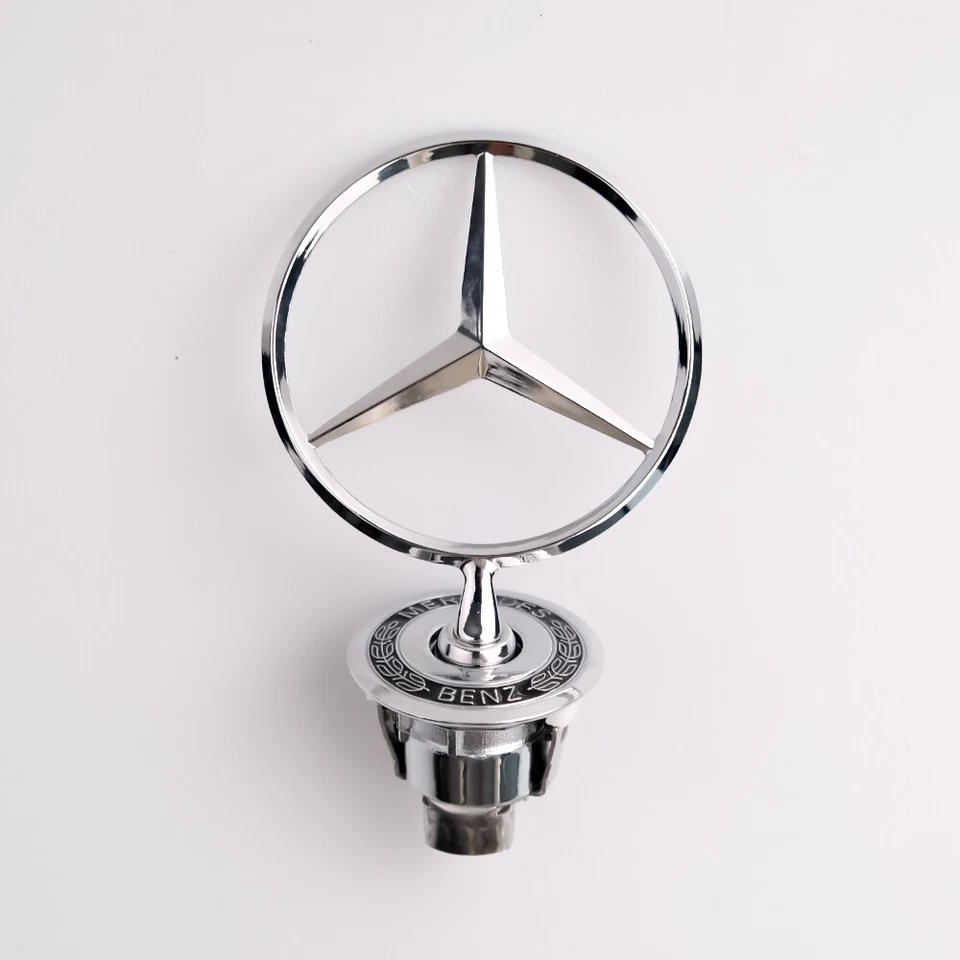Fit For Mercedes-Benz C E S Most models Front Hood Star Emblem Silver black Foto 4 de 4