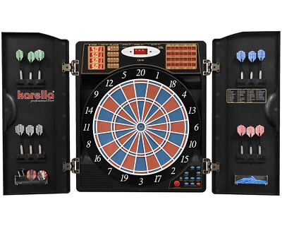 Karella Dartautomat CB-90 Elektronik Dartscheibe Turnierausführung 2 Loch Reihe