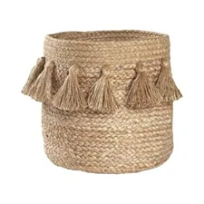 Handmade Natural Jute Basket Planter Multiple Use Indoor Pots For Plants