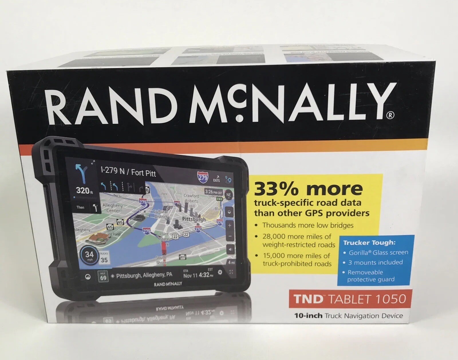 Rand McNally TND Tablet 1050 10 Inch Truck GPS Navigation Device eBay