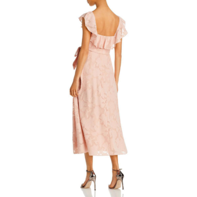 Aqua Womens Cold Shoulder Maxi Cocktail and Party Dress Pink 4