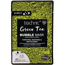 TECHNIC Green Tea Purifying, Soothing & Revitalizing Bubble Face Mask 20g *NEW*