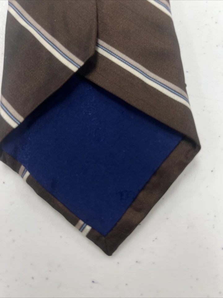 Sulka Men's Brown Striped Silk Neck Tie $395 - Image 3 of 4
