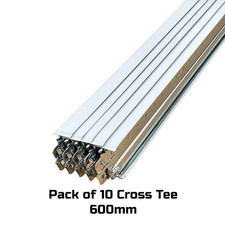 Pack of 10  Suspended Cross Tee Section 600mm Suspension Ceiling Grid Component