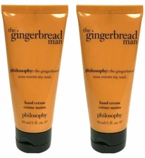 2 PC Philosophy The Gingerbread Man Hand Cream 2 X 1 oz SEALED Perfumed Cream
