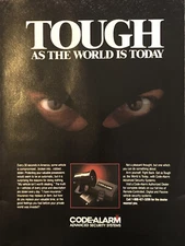 PRINT AD 1989 Code Alarm Car Security System Advertisement Tough As World Today