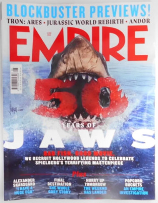 Empire Magazin Juni 2025 50 Jahre JAWS + Blockbuster Previews: Jurassic World