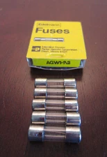Lot Of 5 Edelmann AGW 1-1/2 AGW1-1/2 Glass Fuses