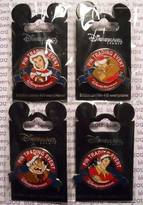 DLP Christmas Pin Trading Event Beauty and the Beast Belle Disney land Paris PTE