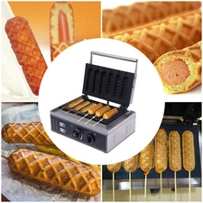 Commercial 2-Shape Electric Waffle Maker Hot Dog Muffin Machine Corn Dog Maker