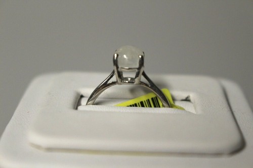 Sri Lankan Rainbow Moonstone Ring Size 7 Plat/SS Solitaire TGW 2.400 cts boxed - Picture 3 of 9