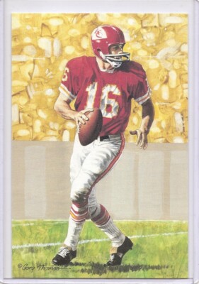 1990 Len Dawson Goal Line Art Postcard Unsigned - Series 2 Two