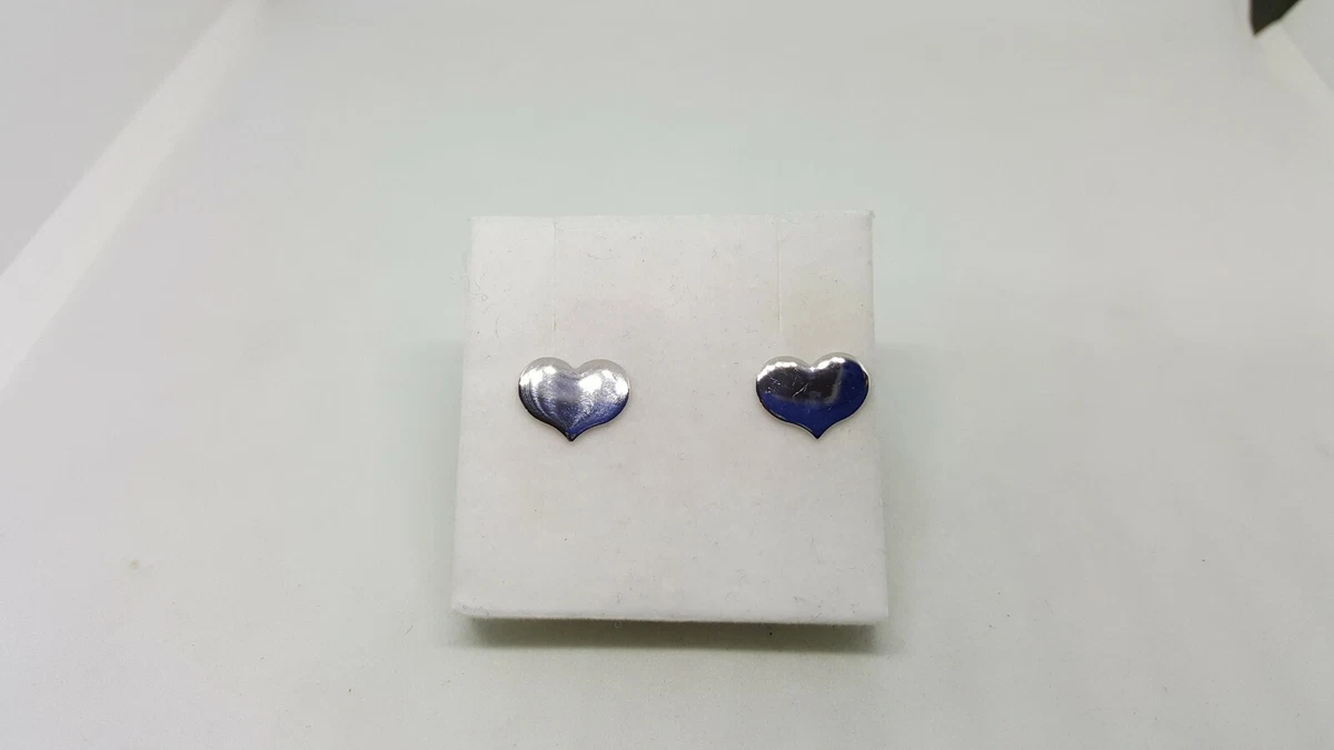 Orecchini A Perno Con Cuori Intrecciati E Finitura In Oro Bianco, Realizzati A Mano A Dubai, Con Diamanti Creati, In Scatola Regalo Di Legno