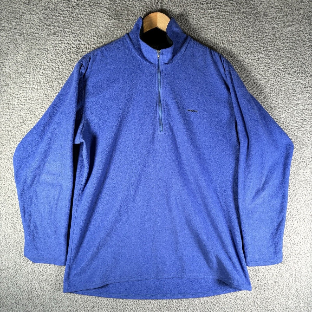 Patagonia Capilene 1/4 Zip Fleece Jacket Pullover Thermal Blue 