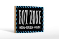 Holzschild Spruch 18X12 Cm Boy Zone No Pink Girls No Drama Deko Schild