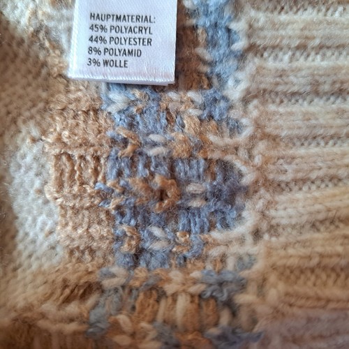 GINA Damen Kleid Strickkleid L 42/44 Norweger Rollkragen beige Wolle 3% dicht - Bild 12 von 15