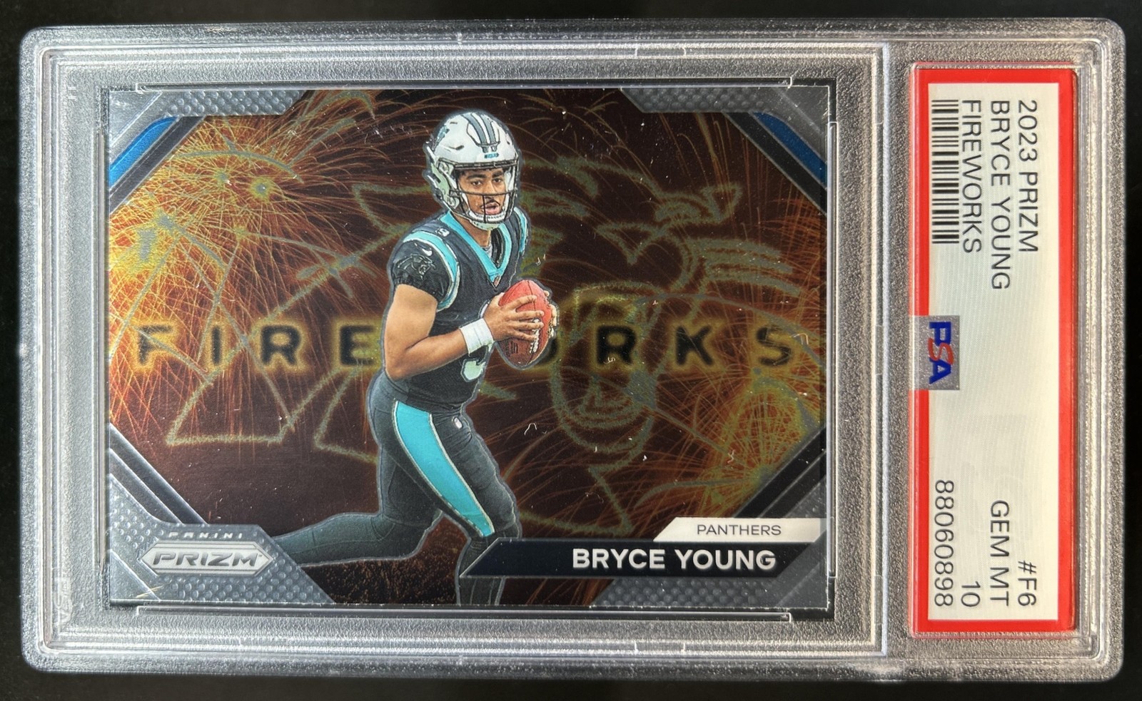 Bryce Young Panini Prizm Fireworks #F6 Base