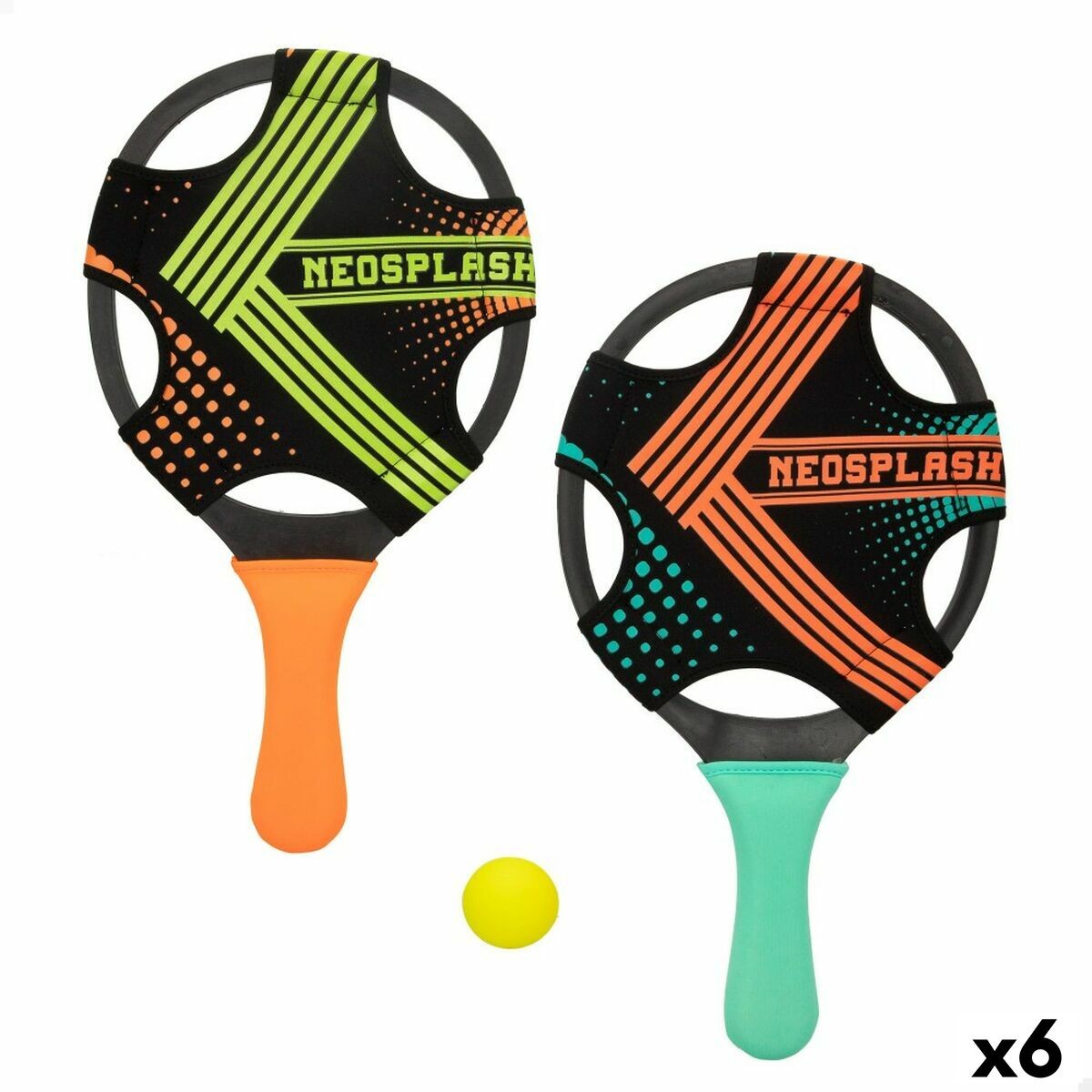 Palas de Playa con Pelota Colorbaby Neopreno Plástico [6 Unidades]