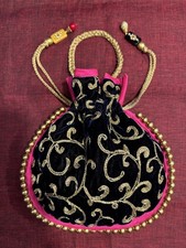 Indian Traditional Silk/Velvet Potli Wedding Bag Gifts-handmade New