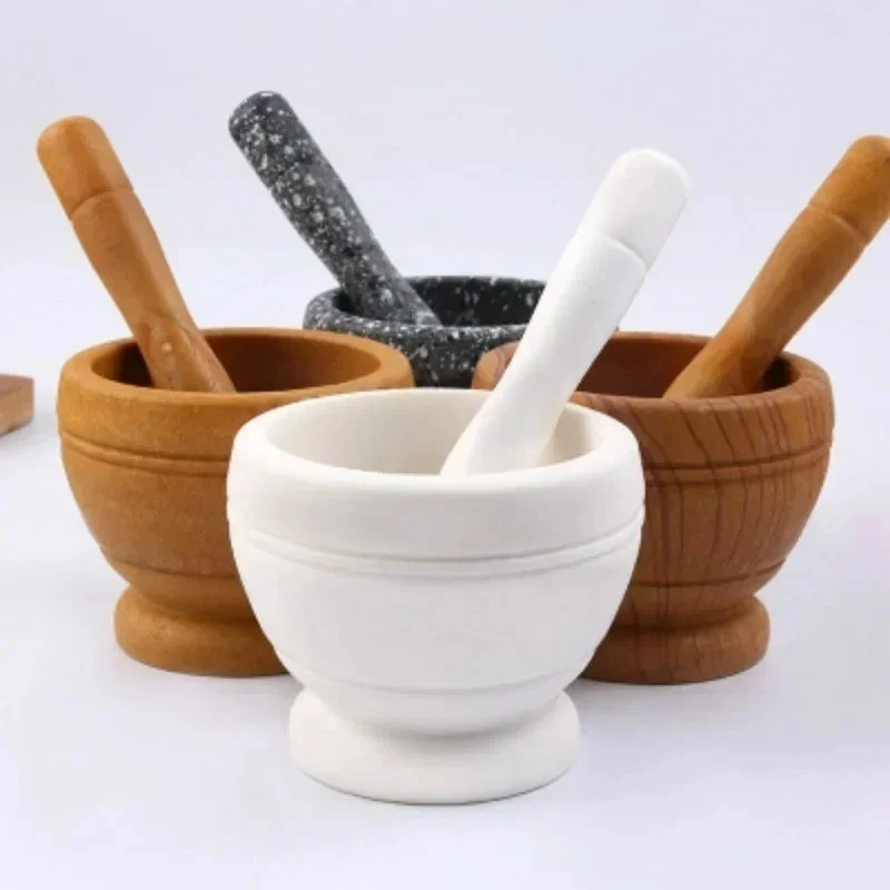 Resin Mortar and Pestle Set Spice Herb Garlic Grinder Kitchen Crusher Bowl
Opens in a new window or
