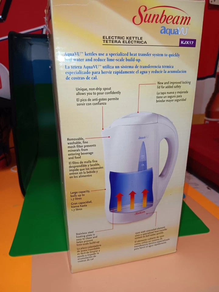 Hervidor eléctrico Sunbeam AQUA VU grande 1,7 litros modelo KJX17 Foto 2 de 4