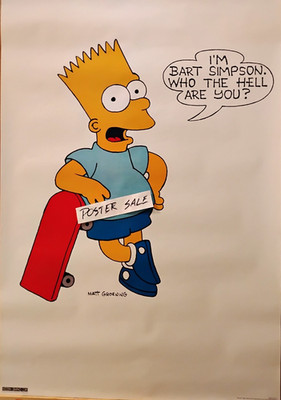 Poster: BART SIMPSON ''Skate No.37'' 1990 Original (21x32)ANIMATION TV W. Graphics