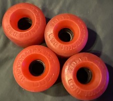 Vintage 80's Red Kryptonics skateboard wheels 70mm