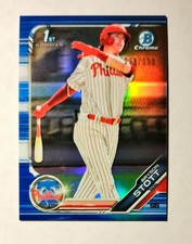 Bryson Stott 2019 1st Bowman Chrome BLUE REFRACTOR 028/150 Phillies #BDC-79 M6
