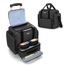 BAFASO Rolling Tattoo Case with 3 Removable Pouches and Detachable Dolly, Tat...