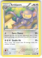 Ambipom 91/114 Uncommon Steam Siege Pokemon Moderately Played