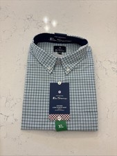 Ben Sherman Men's Original Oxford Long-Sleeve Shirt, Green, XL