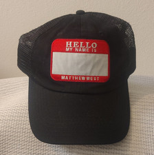 Matthew West Black Solid Mesh Back Trucker Ha...