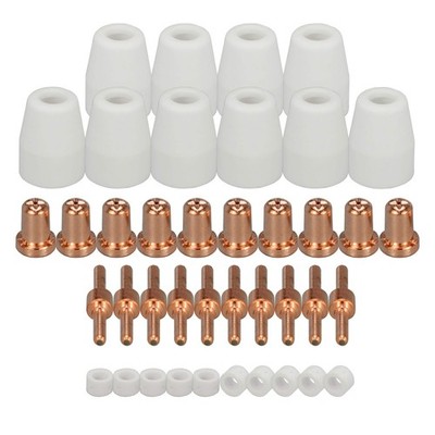 Plasma Cutting Torch Consumables 40pcs for PT 31 JG 40 WSD 40 Machines