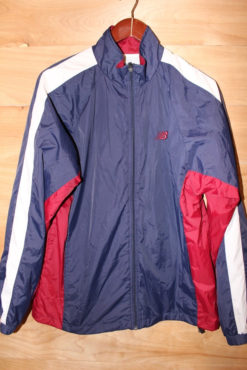 Vintage 90s New Balance Windbreaker Jacket Mens M Red White Blue