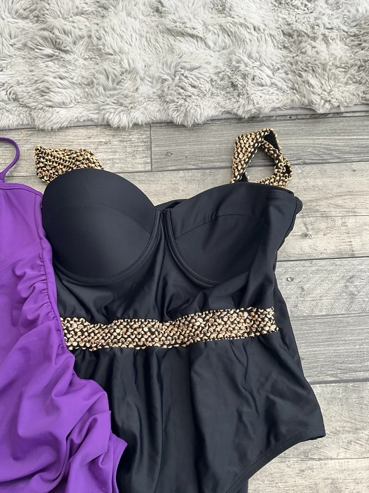 Two One Piece Swim Suits Size 16 - Image 3 of 4