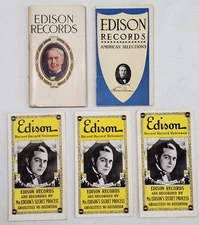 Lot of 5 Catalogs - Edison Records -- 1908, 1912, Etc.