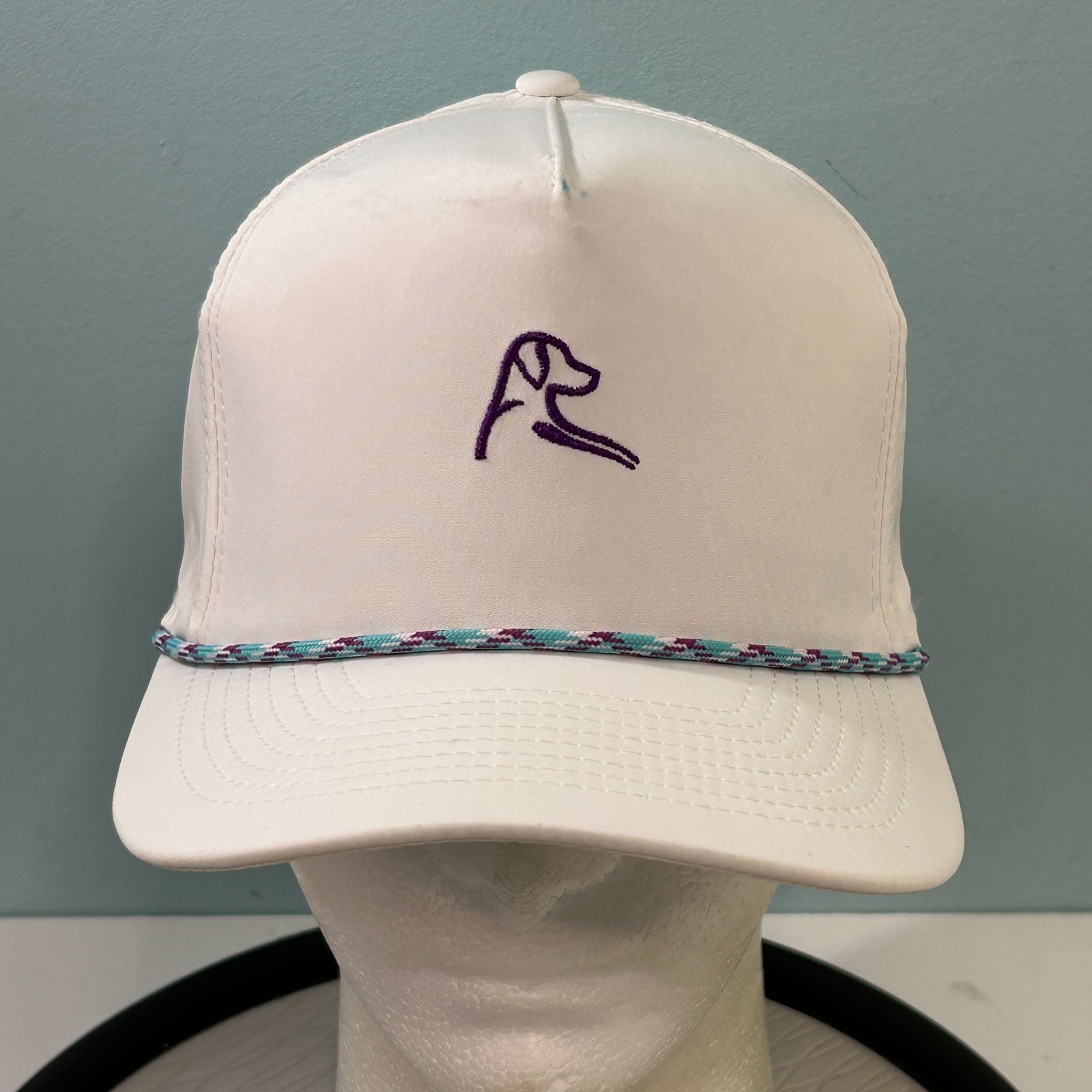 Rhoback Snapback Hat White Adjustable Structured … - image 1