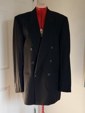 Vintage 90s Yves Saint Laurent YSL Wool Double-Breasted Blazer XL Repair Project