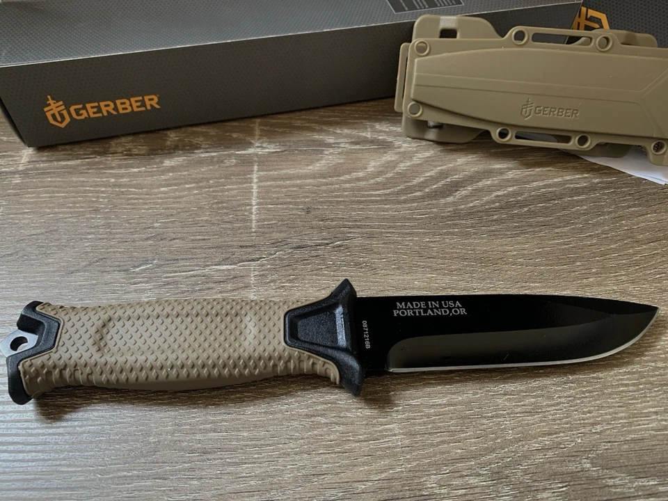 Gerber Strongarm USA - Coyote Brown Fixed Blade Hunting Knife 100% Hi Quality