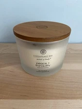 Chesapeake Bay Candle Scented Candle, Peace + Tranquility Cashmere Jasmine 11oz