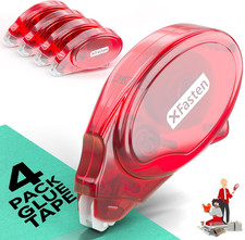 Adhesive Roller for Scrapbooking, 8Mm X 30Ft 4-Pack Double Sided Glue Tape Rolle