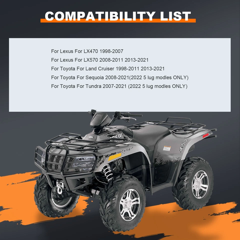 4Pcs 1.5'' Hub Centric Wheel Spacers 5x150 For 1998-07 Lexus LX470 2008-21 LX570 - Image 2 of 4