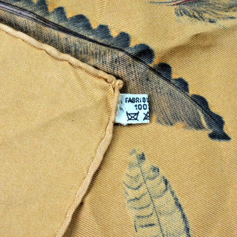 Cachecol de seda HERMÈS "PLUMES" por Henry de Lindares em 1953 vintage luxo 34 polegadas - Imagem 4 de 4