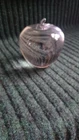VNTG Tiffany & Co Leaded Crystal Glass Clear Apple Paperweight Signed Figurine