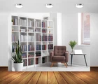 7x5ft Fabric Living Room Backdrop Modern Interior Office Zoom Prop