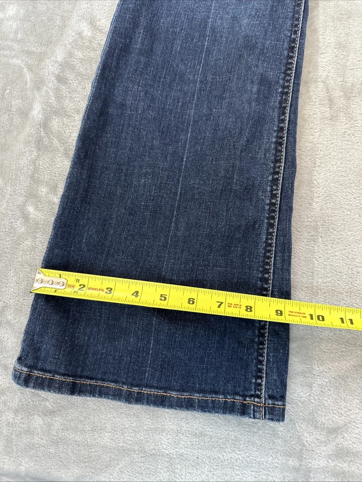 Bisou Bisou女式14码靴型蓝色牛仔裤水钻刺绣  — 第 4/4 张图片